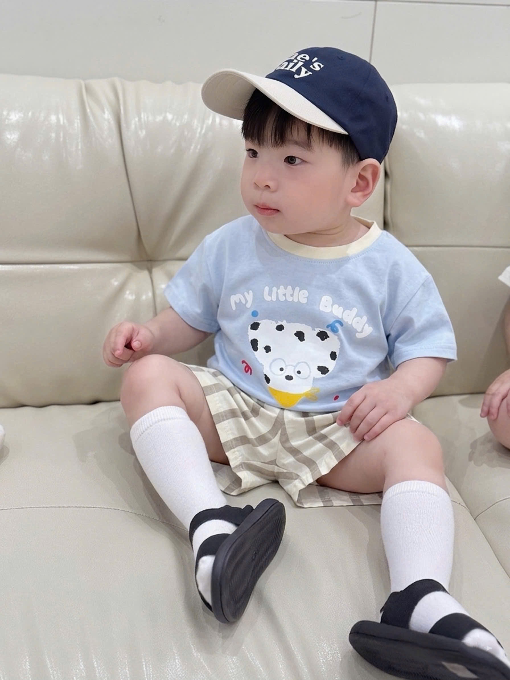 T233 - SET 3 BỘ ĐÙI BÉ TRAI THÚ WILD xanh cốm be
