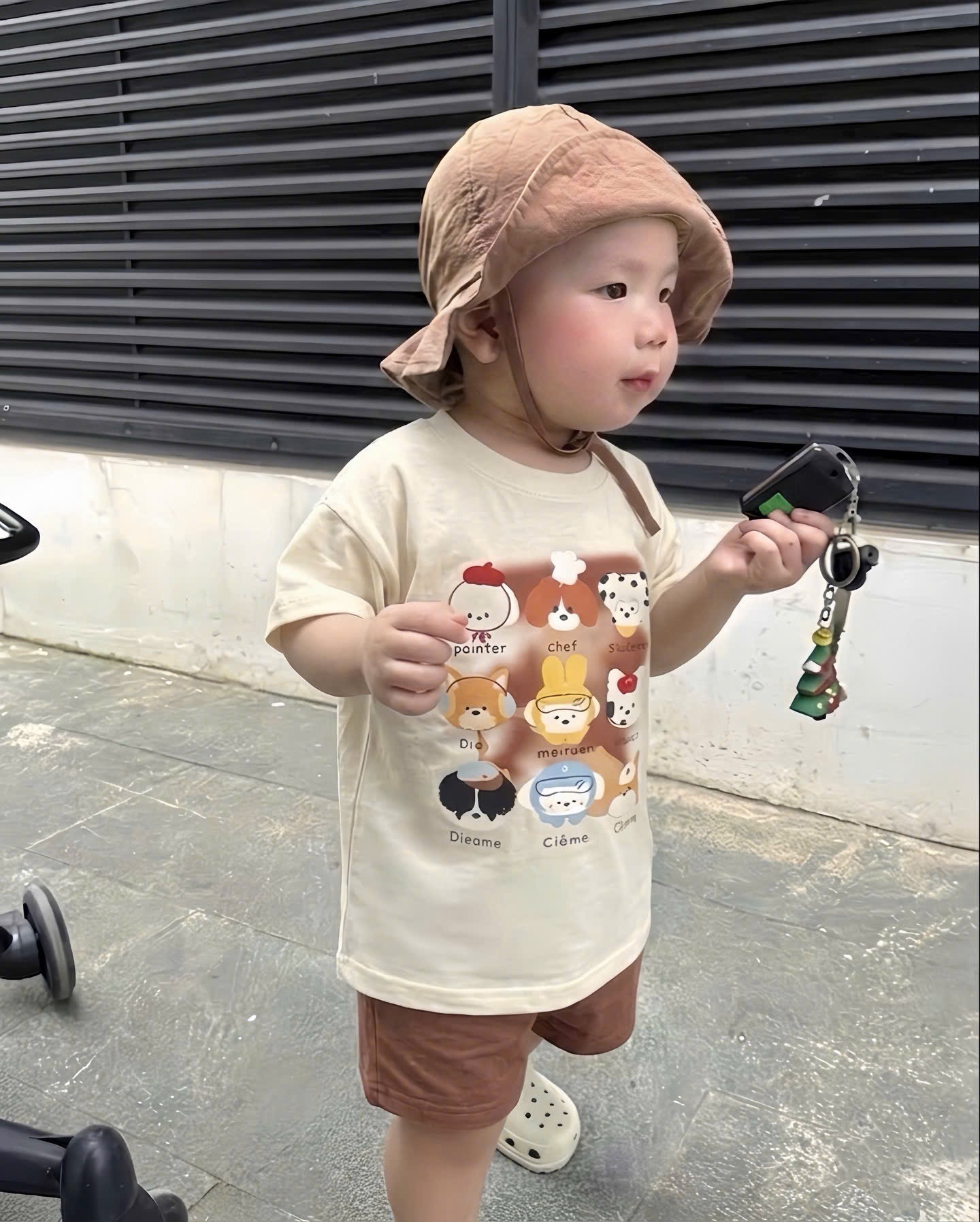 T233 - SET 3 BỘ ĐÙI BÉ TRAI THÚ WILD xanh cốm be