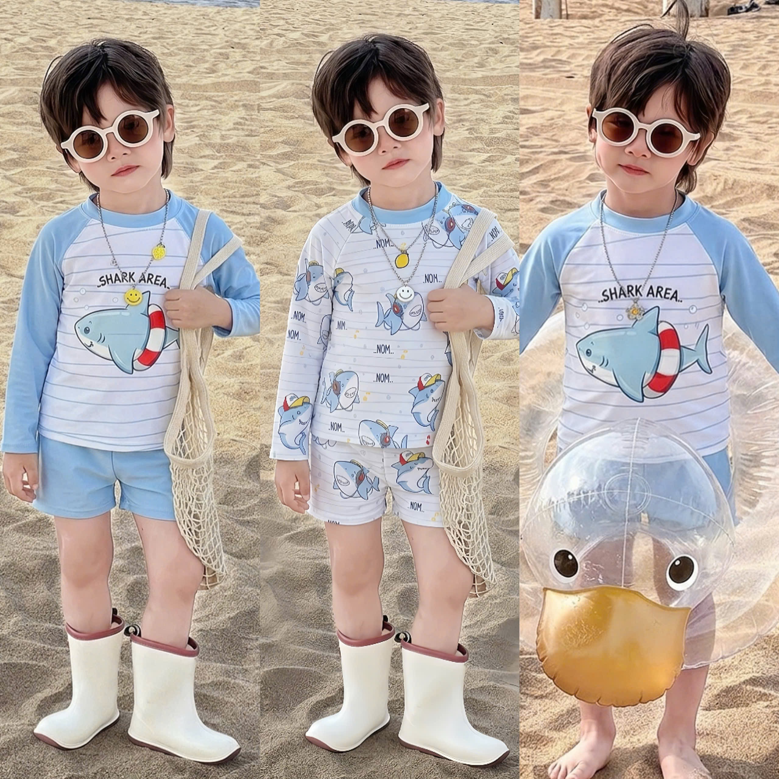 T246 - BỘ BƠI BÉ TRAI CÁ MẬP NOM AREA