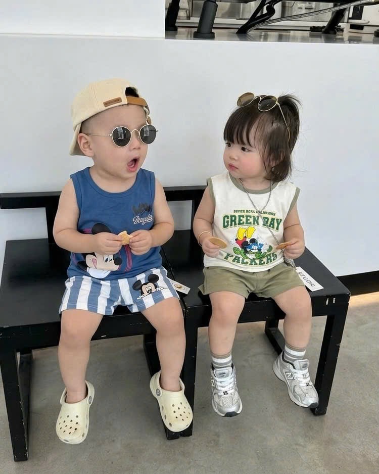 T251 - SET 2 BỘ ĐÙI BÉ TRAI BA LỖ HOẠT HÌNH