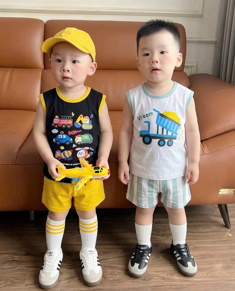 T251 - SET 2 BỘ ĐÙI BÉ TRAI BA LỖ HOẠT HÌNH