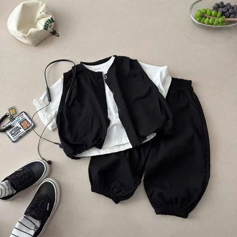 T309 - SET BÉ TRAI 3CT PHÔNG TRẮNG MIX GILE ĐEN