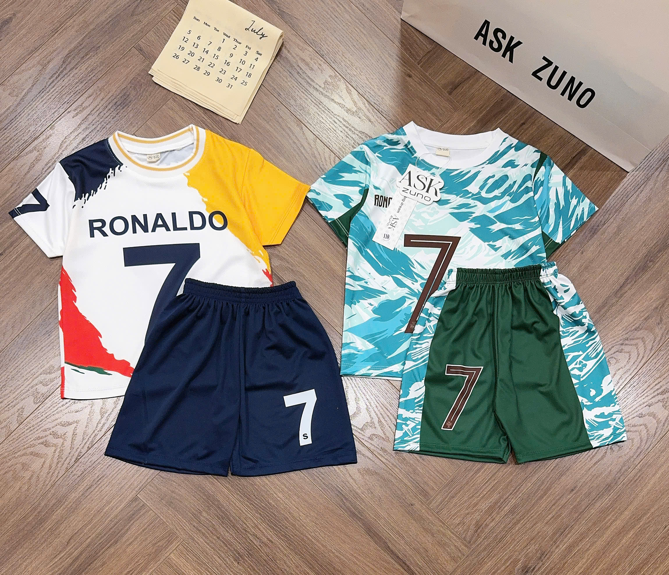 T349 - SET 2 BỘ ĐÙI BÉ TRAI THỂ THAO RONALDO 7