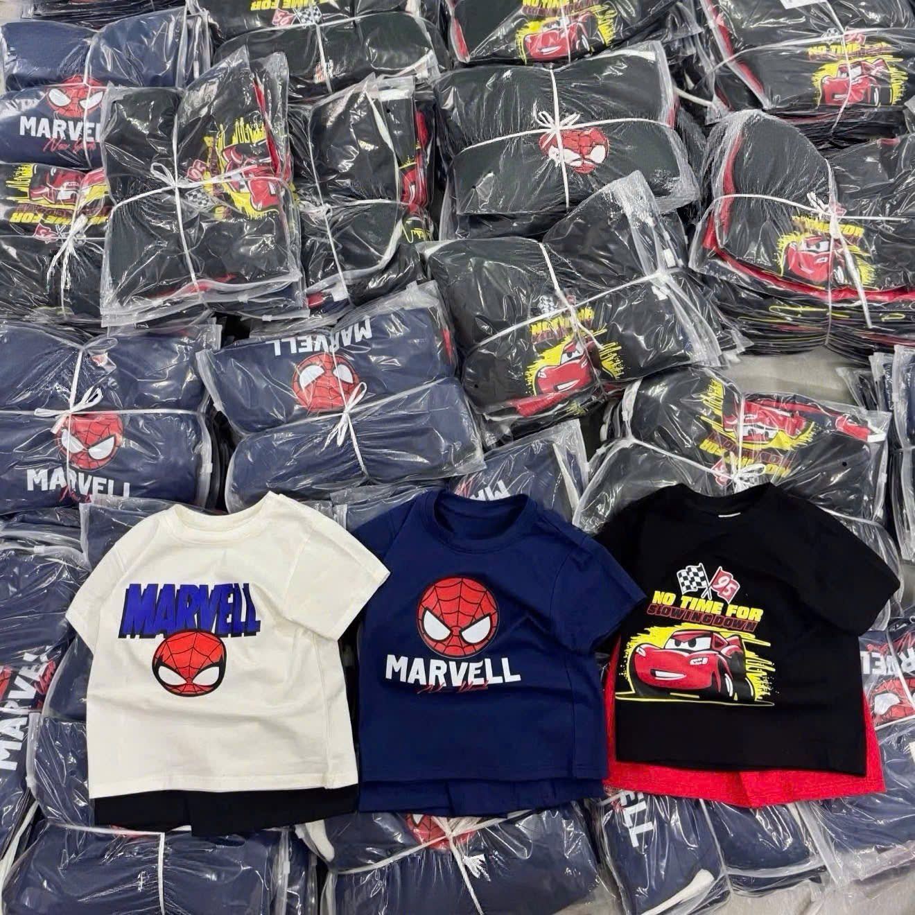 T424 - SET 3 BỘ ĐÙI BÉ TRAI MARVEL đen than be