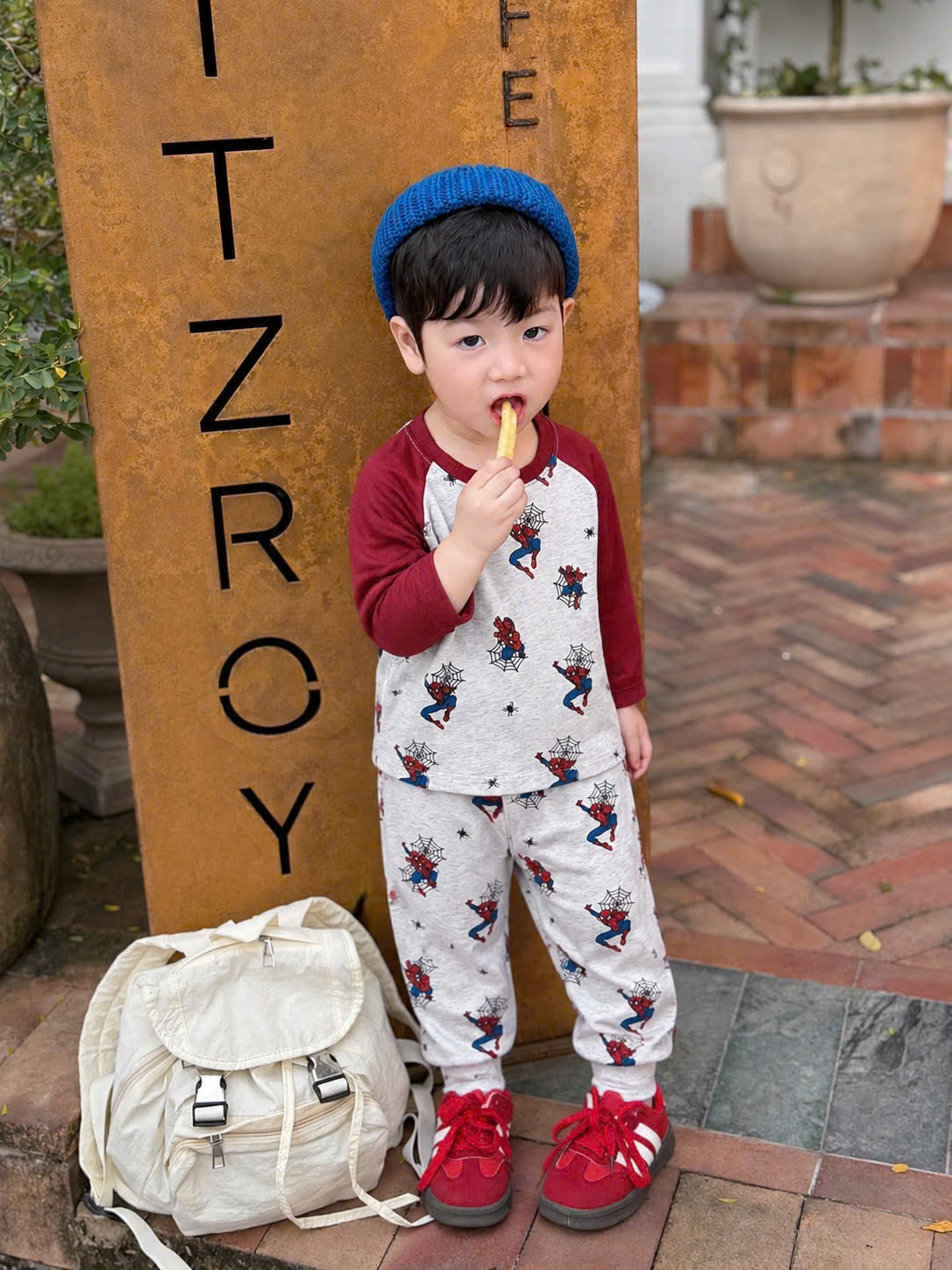 T432 - SET 2 BỘ BÉ TRAI DÀI TAY SPIDERMAN TRÀN đỏ xám