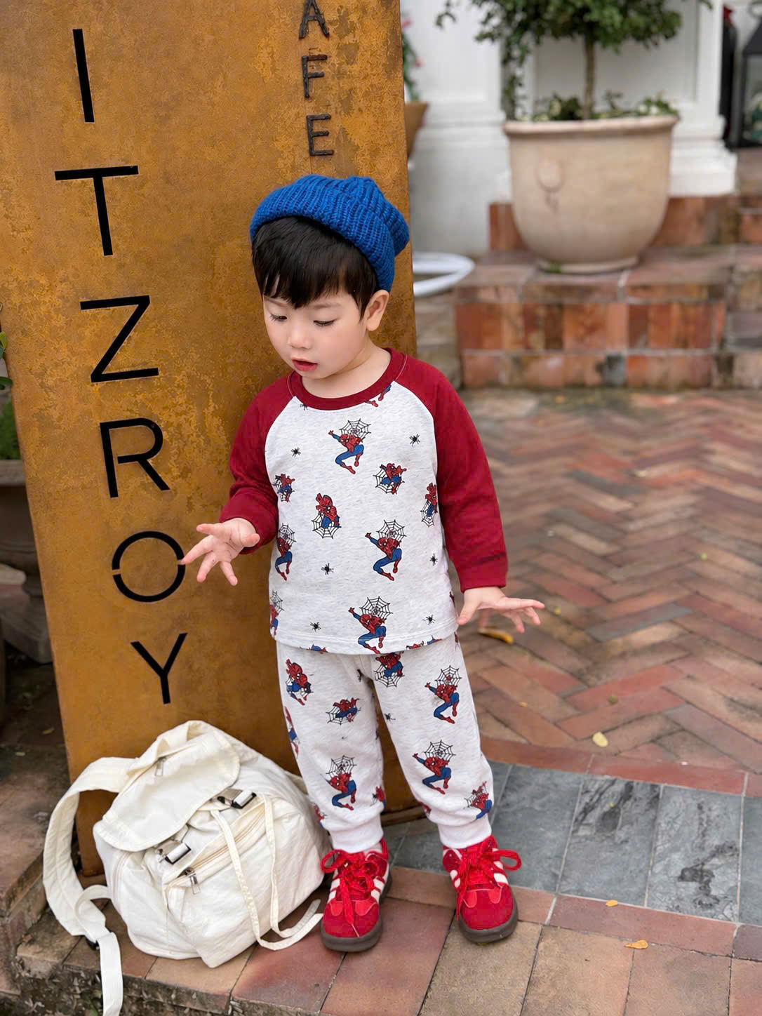 T432 - SET 2 BỘ BÉ TRAI DÀI TAY SPIDERMAN TRÀN đỏ xám