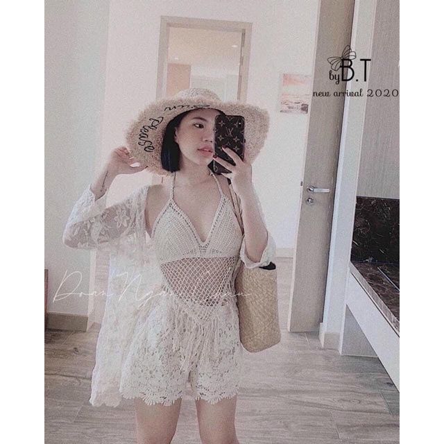 S933 - SET KHOÁC 3CT QC ĐI BIỂN NỮ REN BE LƯỚI BỤNG