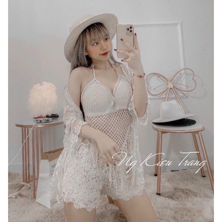 S933 - SET KHOÁC 3CT QC ĐI BIỂN NỮ REN BE LƯỚI BỤNG