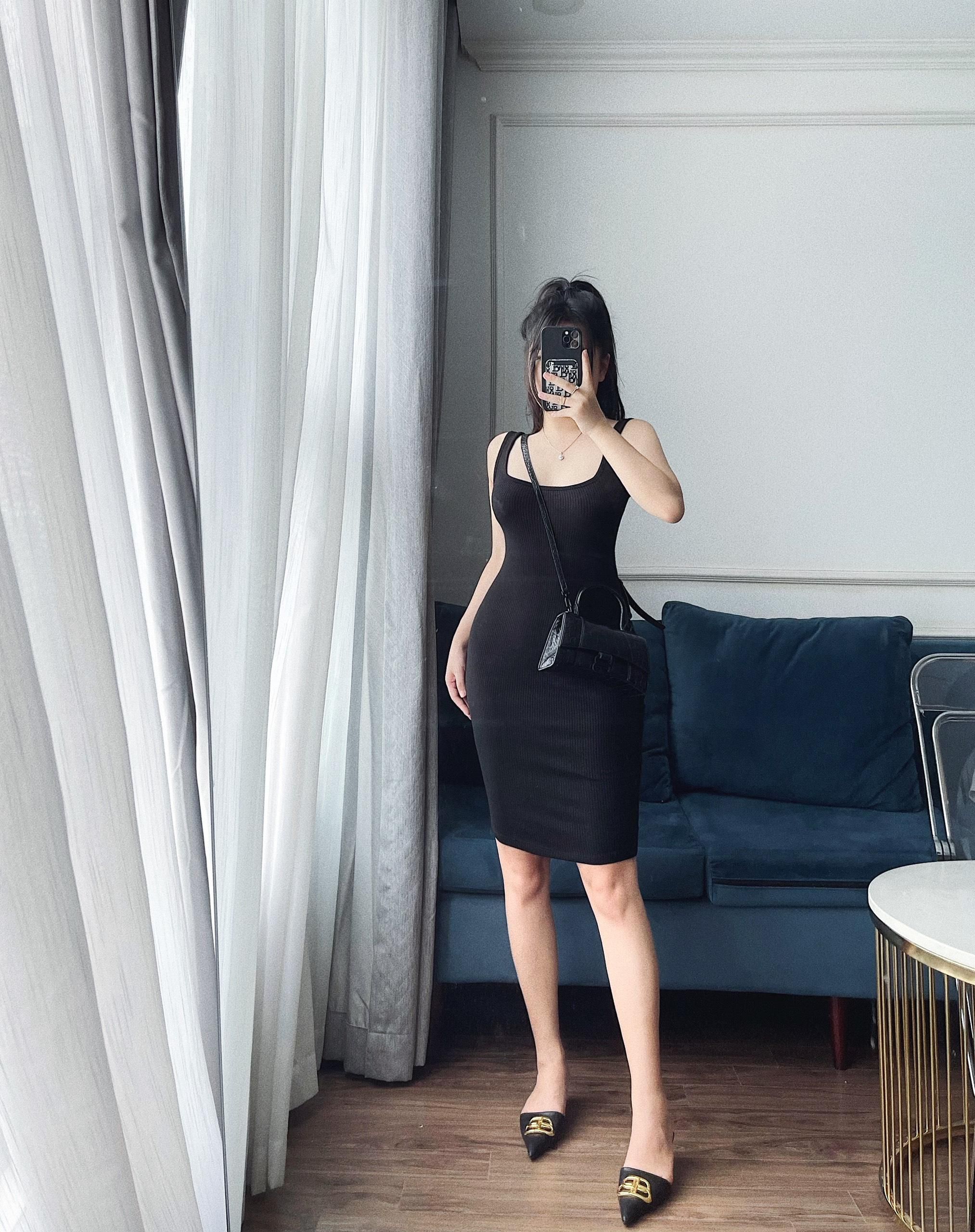 Váy Nữ Asstyle ASVA5 Chất Len Mongtoghi Hoạ Tiết Sọc Thiết Kế Body Túi -  ASstyle Fashion
