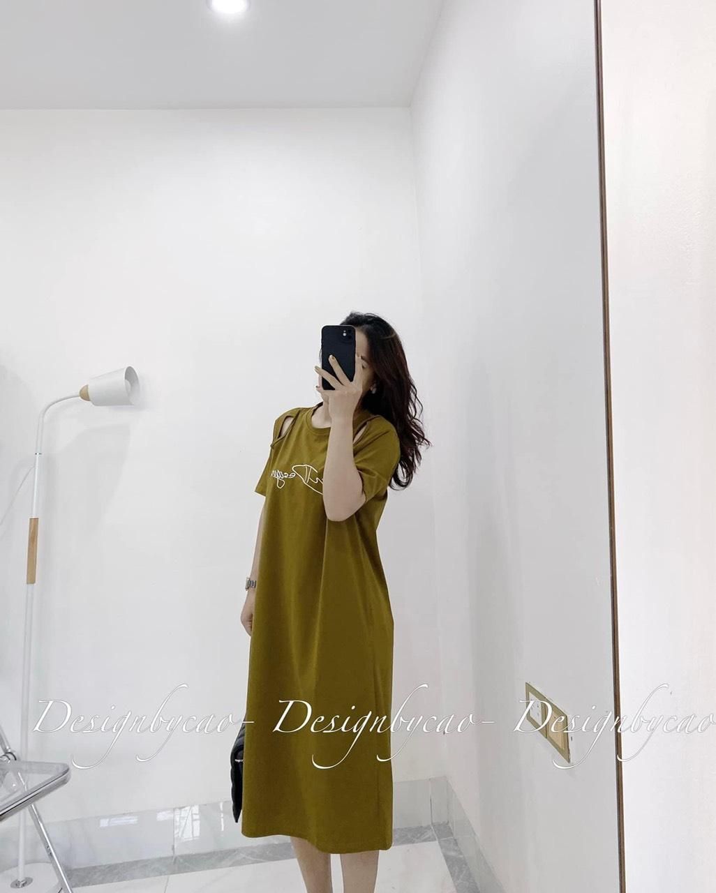 Đầm suông váy tầng bé gái có nút vải 96% cotton - 4% spandex – OETEO Vietnam