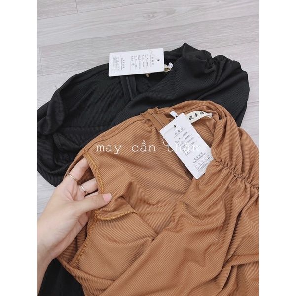 VN890 - VÁY LEN TĂM TRỄ VAI DÁNG DÀI CHUN LƯNG