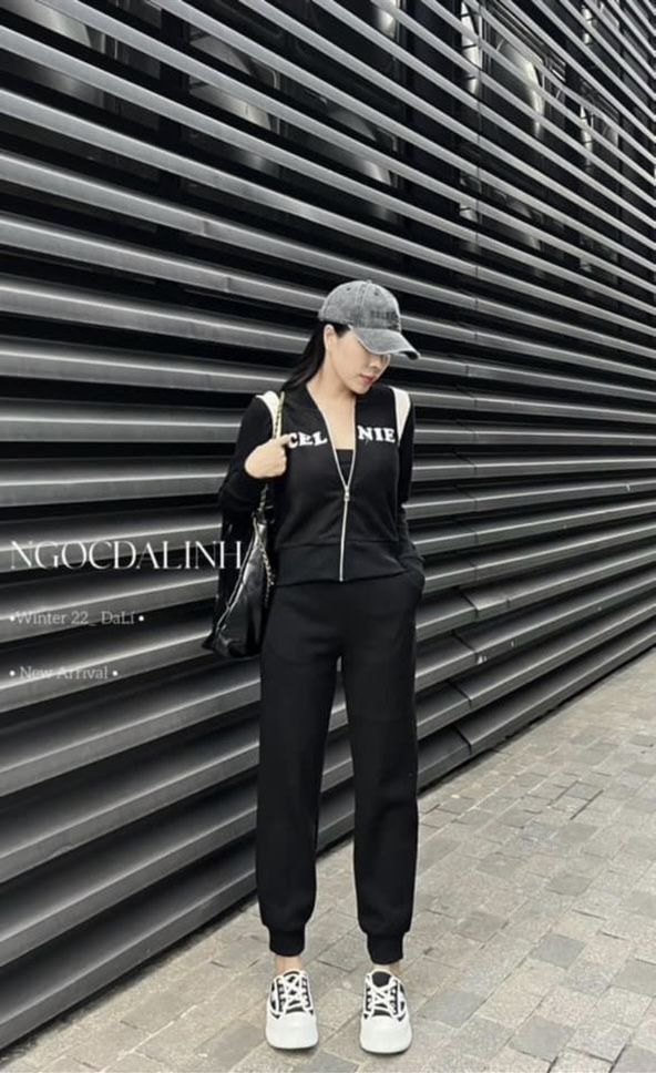 S881 - BỘ UMI BOMBER KHOÁ CELINE VAI TRẮNG