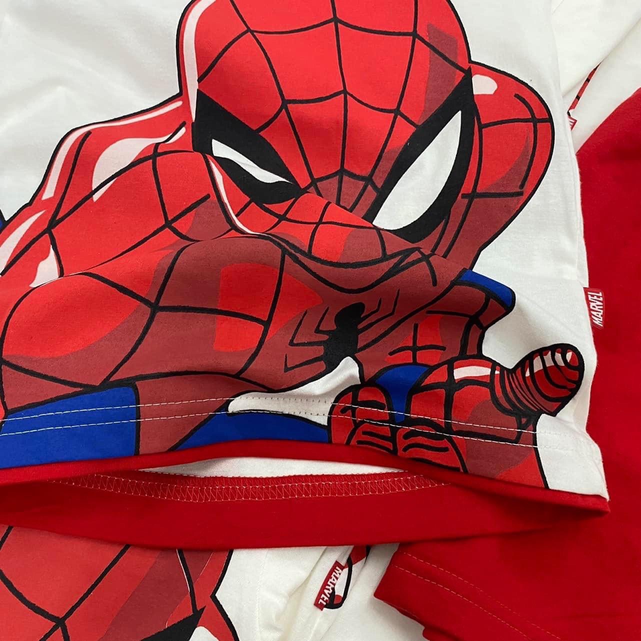 T687 - BỘ ĐÙI BÉ TRAI MARVEL ĐỎ PHỐI TRẮNG