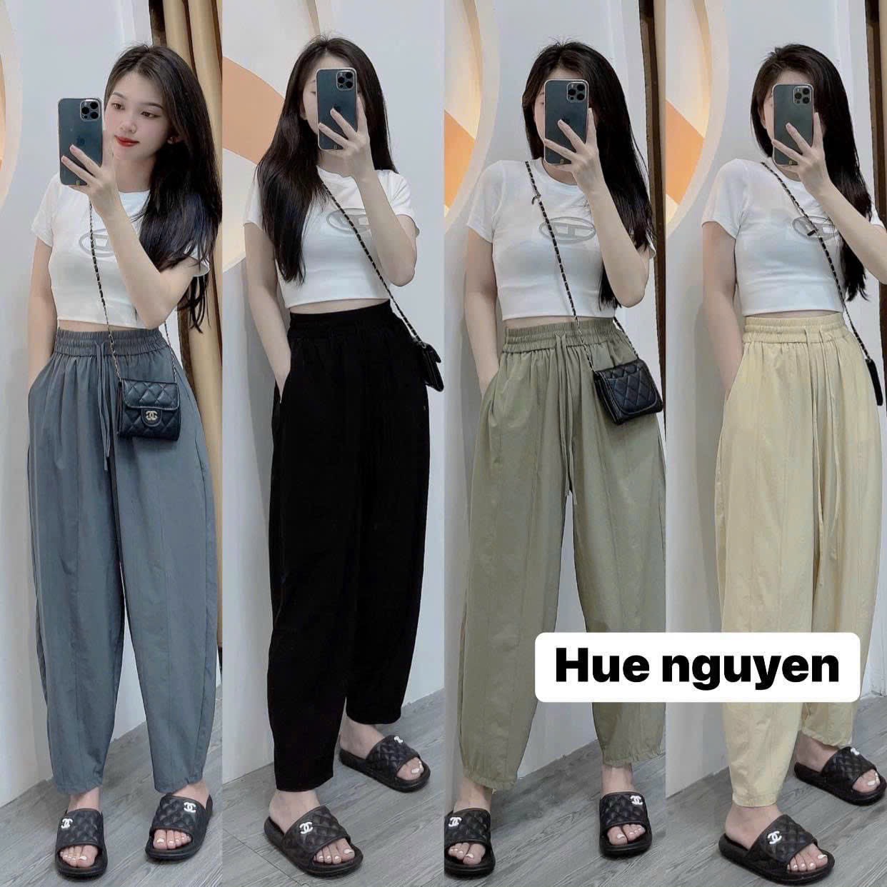 QNU381 - QUẦN BAGGY NỮ THÔ CẠP CHUN M399