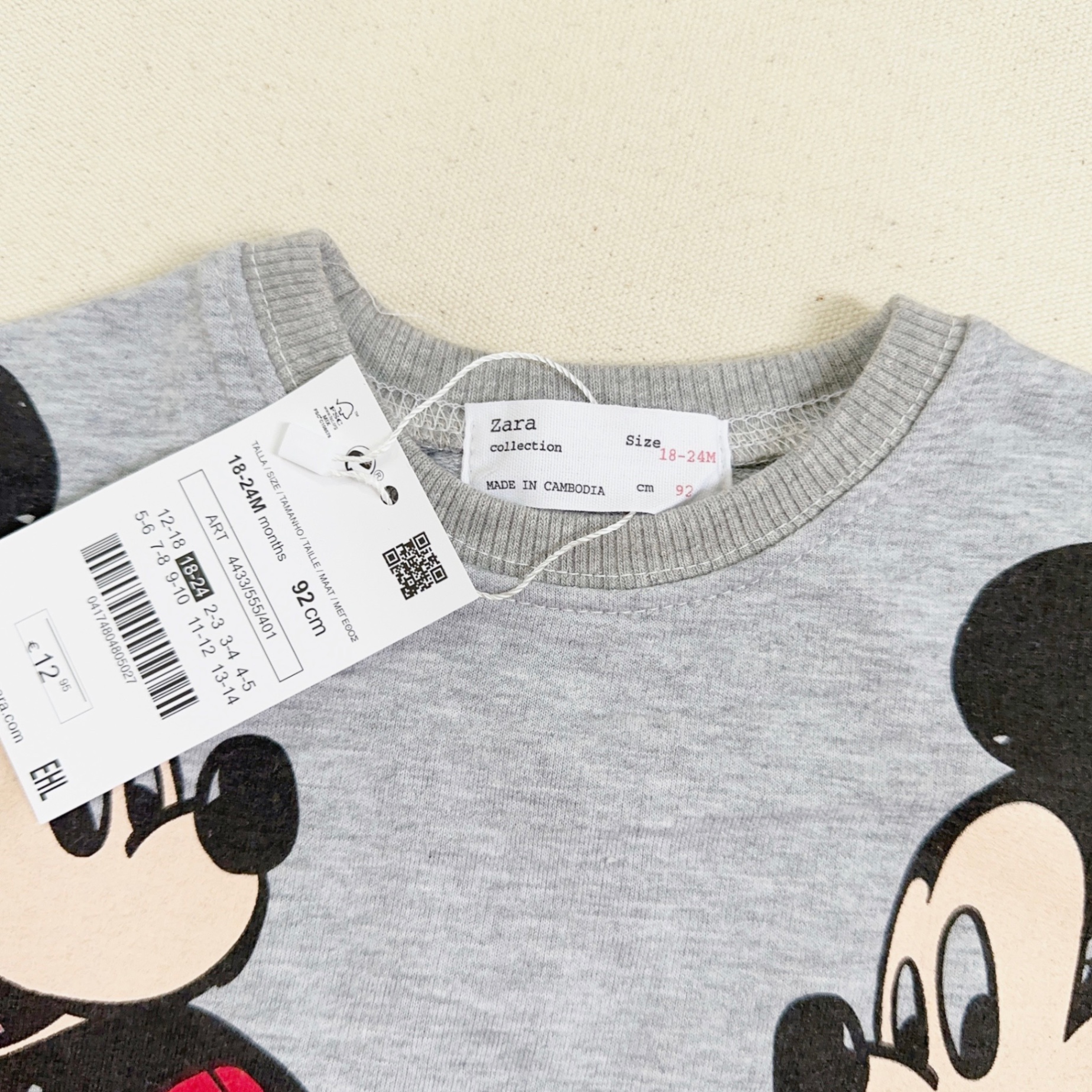 T837 - BỘ NỈ DƯ MỀM BÉ TRAI MICKEY ĐỎ TO
