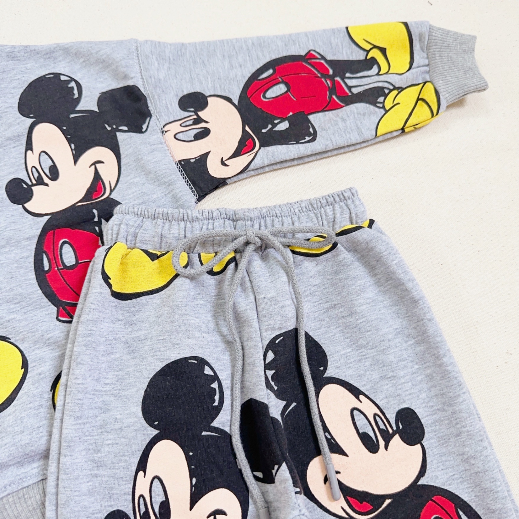 T837 - BỘ NỈ DƯ MỀM BÉ TRAI MICKEY ĐỎ TO
