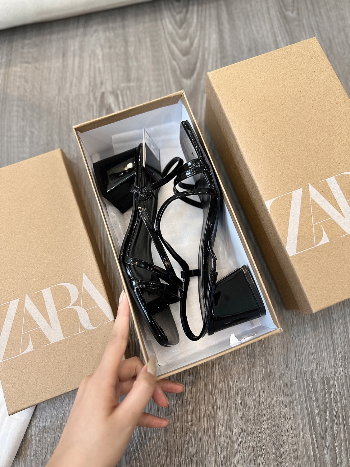 PK183 - GIÀY SANDAL ZARA CAO GÓT CHÉO FULLBOX