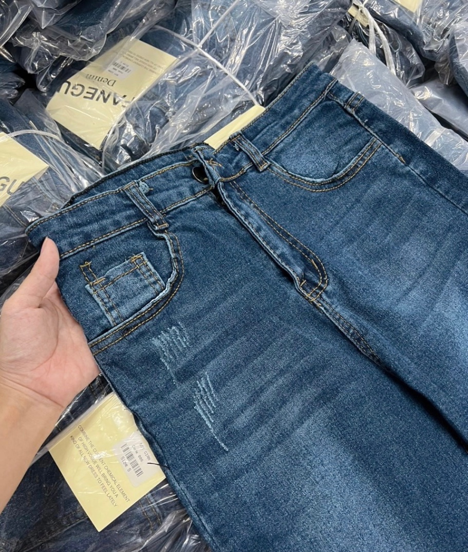 QNU395 - QUẦN JEANS NỮ CẠP CAO BOY GIÃN M006