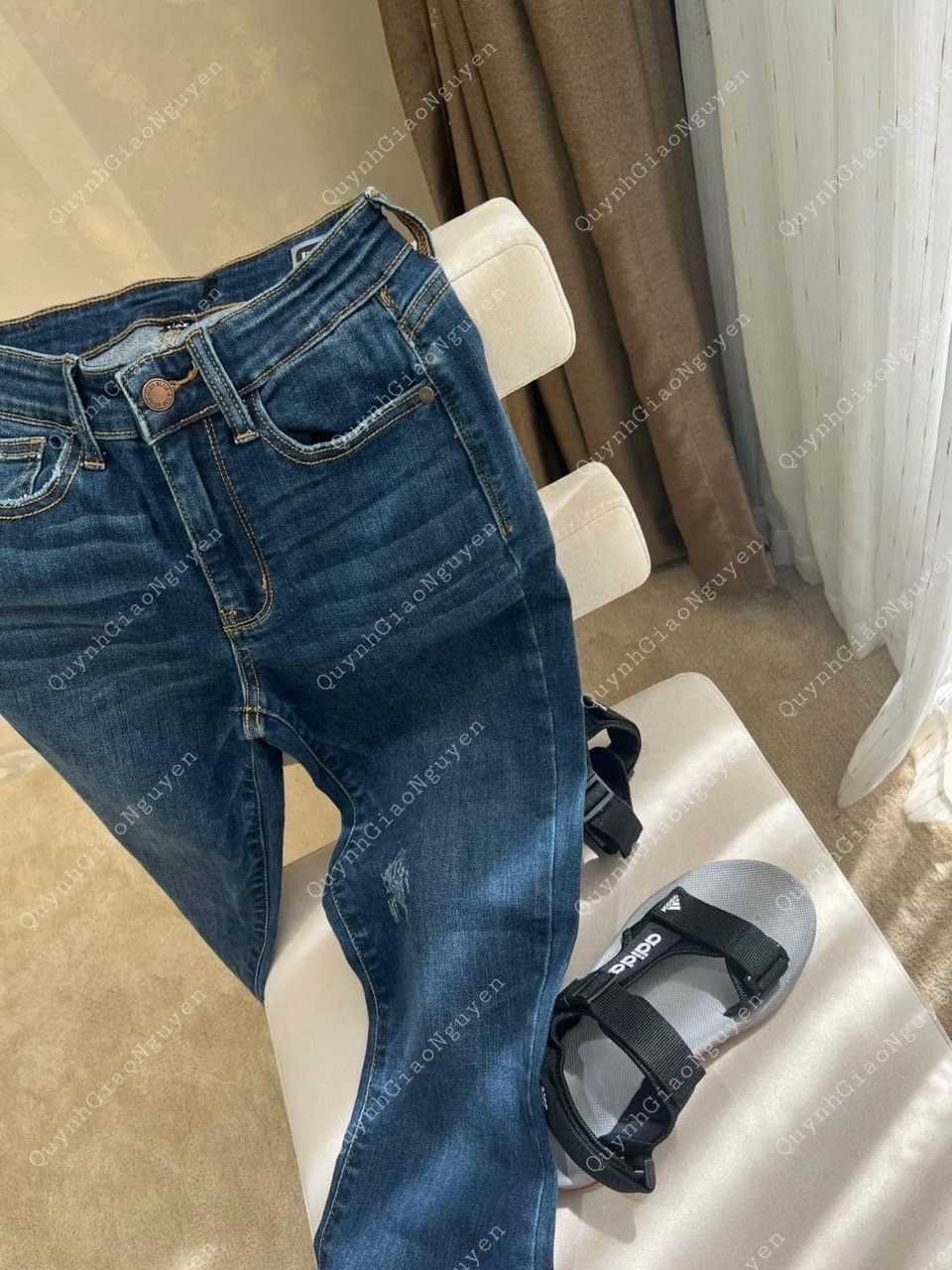 QNU395 - QUẦN JEANS NỮ CẠP CAO BOY GIÃN M006