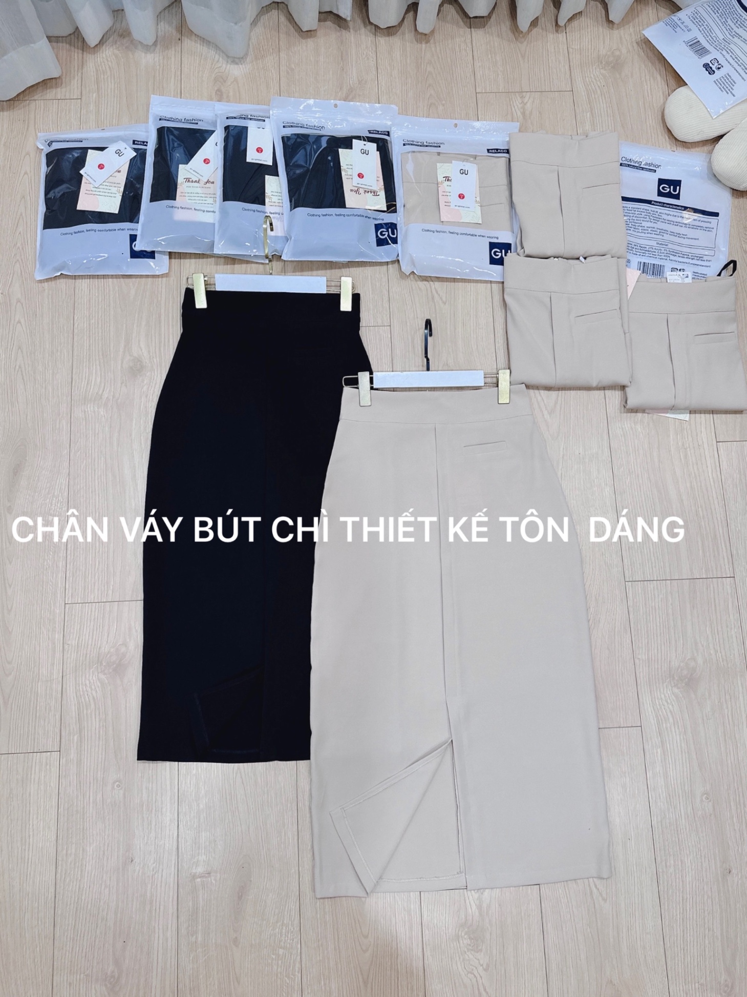 CV124 - CHÂN VÁY BÚT CHÌ LI DỌC TRƯỚC