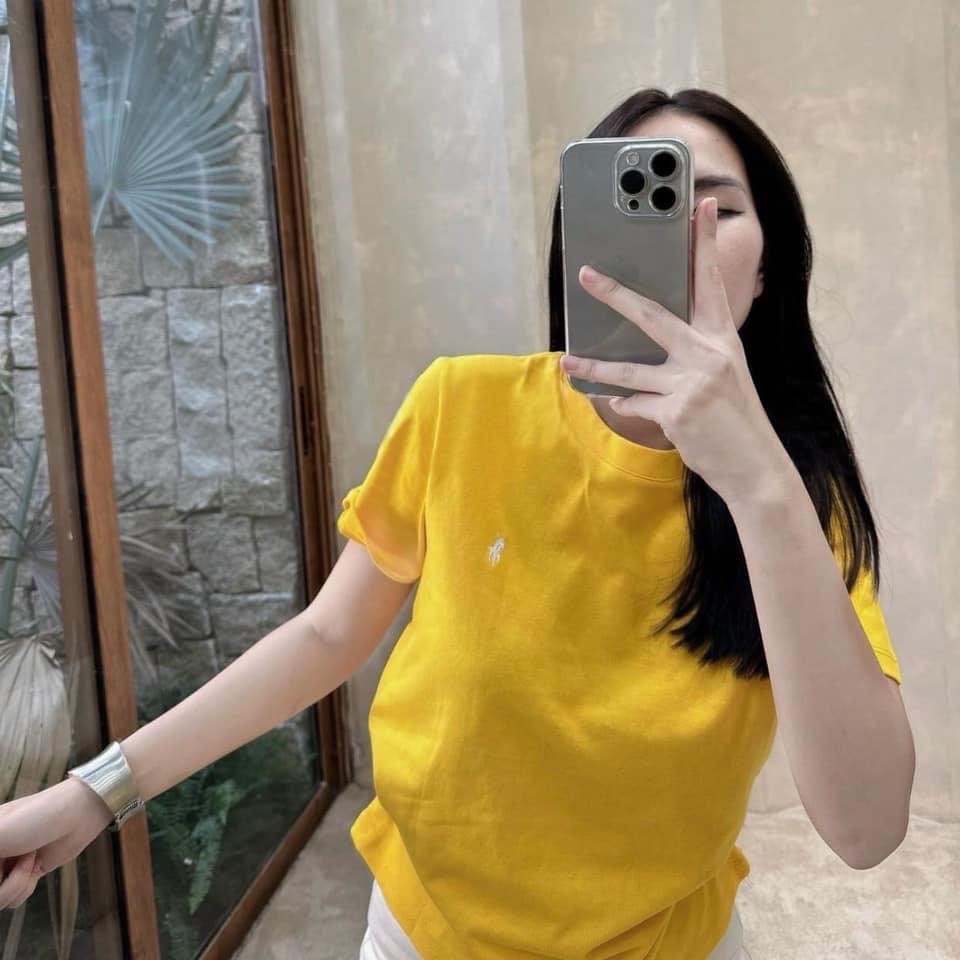 ANU643 - SET 3 ÁO PHÔNG NỮ VÀNG ĐEN KẺ THÊU NGỰA