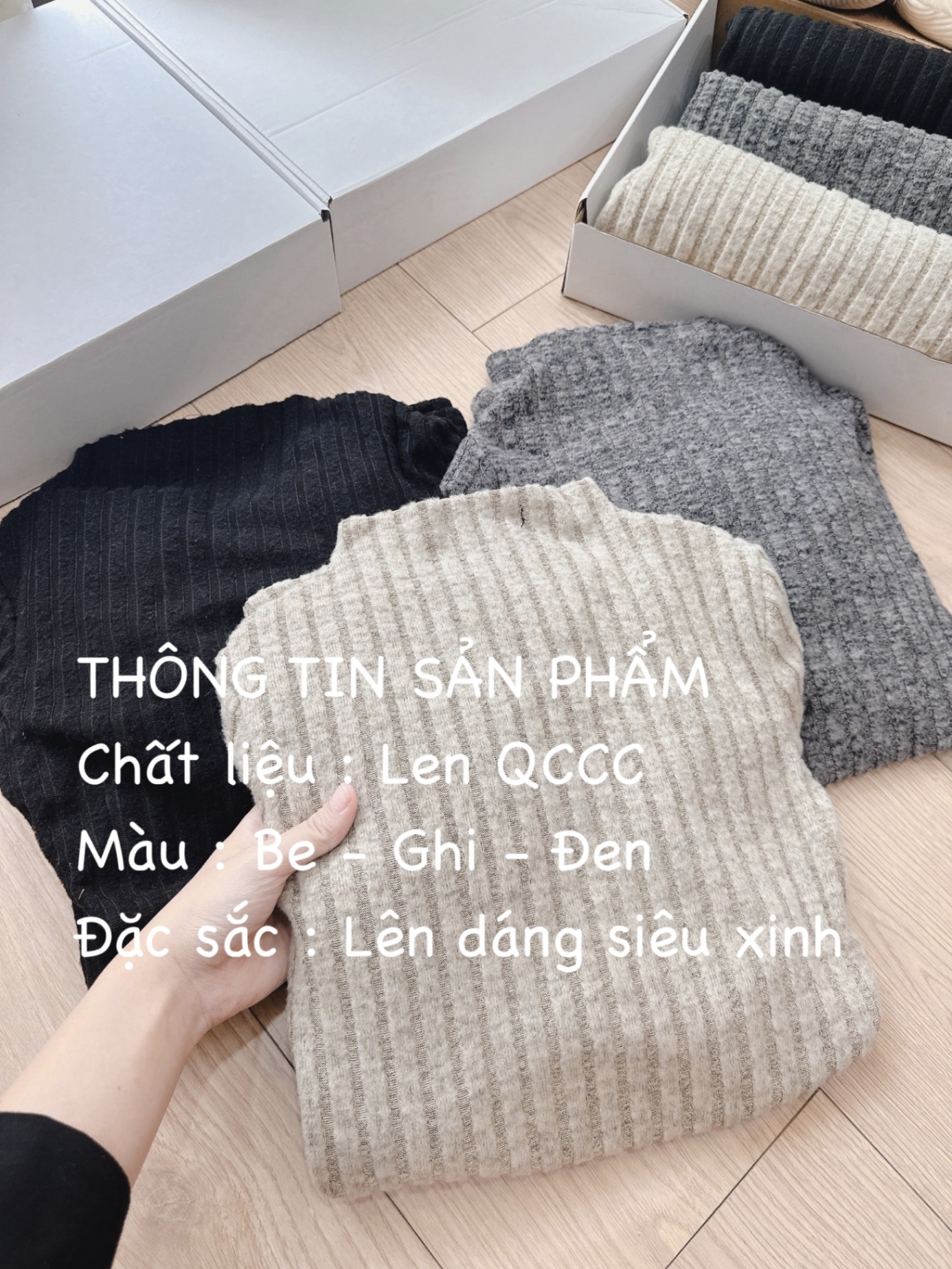 V329 - VÁY LEN TĂM THỎ MIDI DÀI TAY 3M