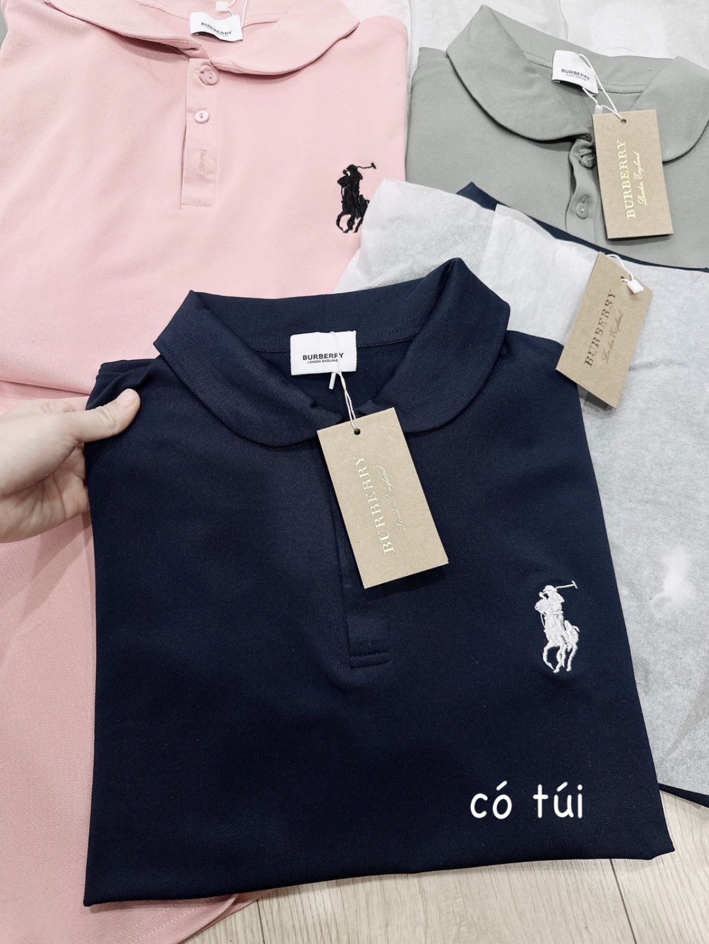 V334 - VÁY SUÔNG POLO CỔ SEN THÊU KỊ SĨ