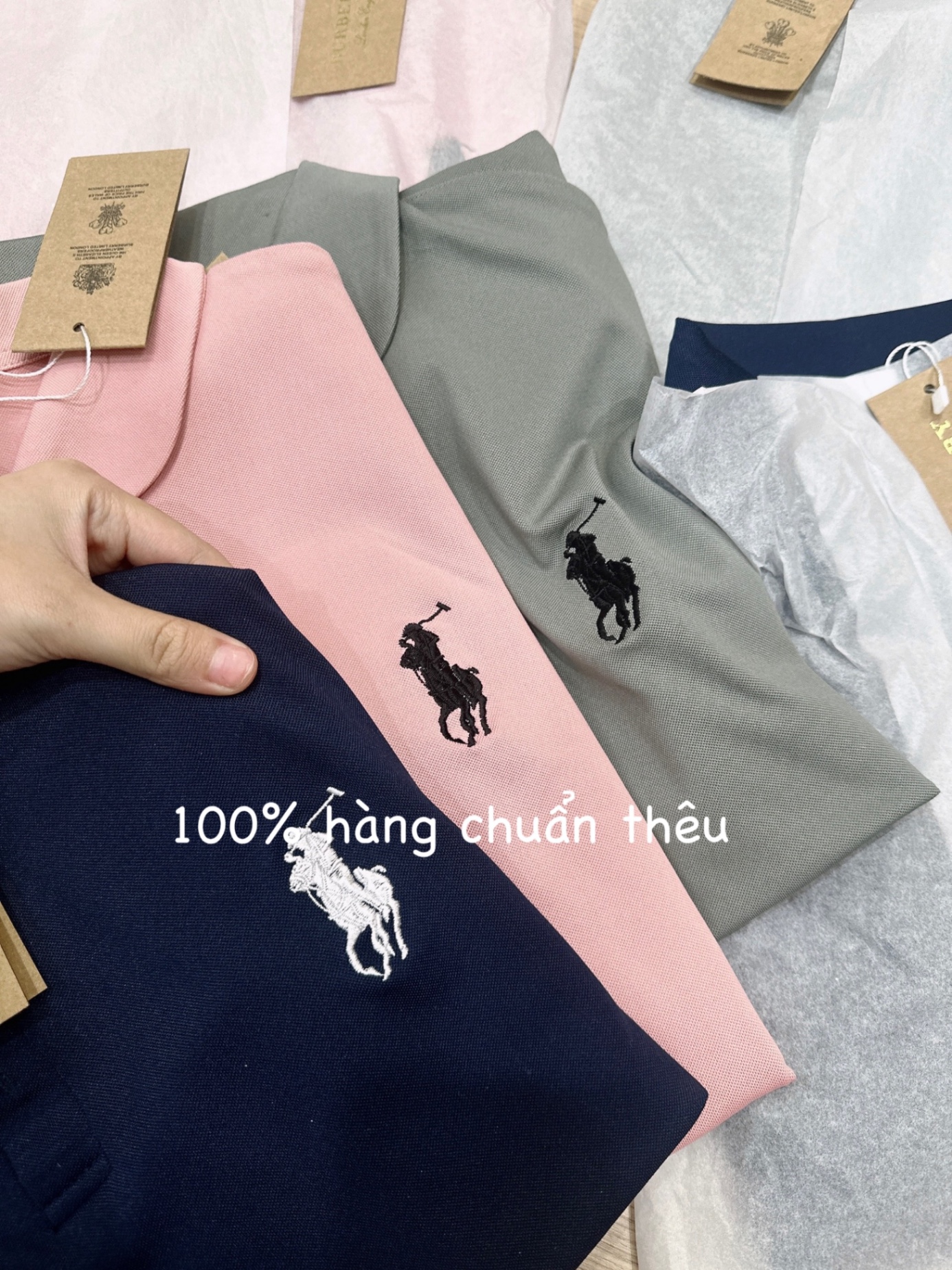 V334 - VÁY SUÔNG POLO CỔ SEN THÊU KỊ SĨ