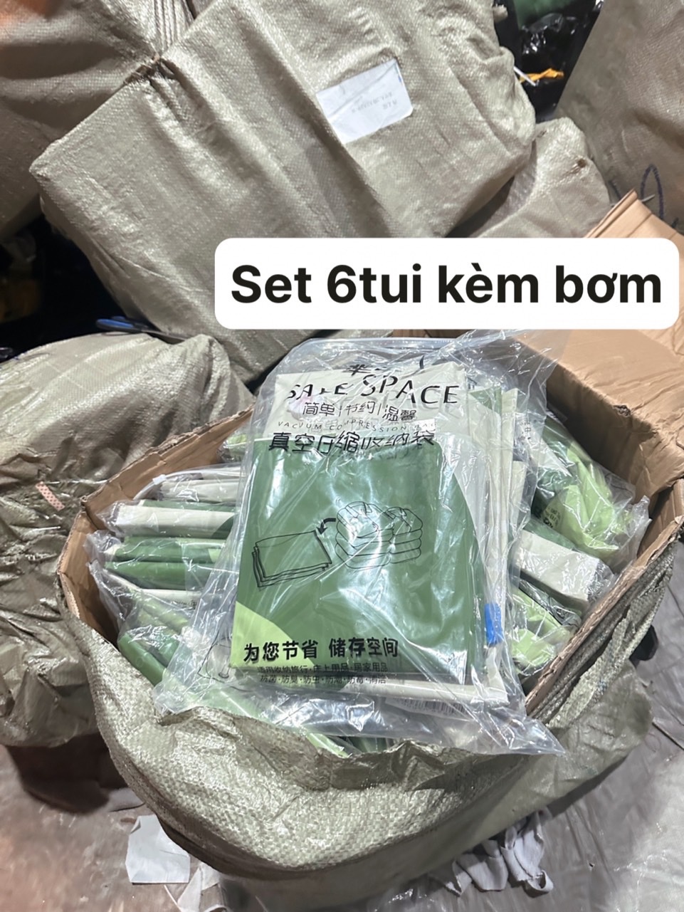 PK202 - SET COMBO HÚT CHÂN KHÔNG 6 TÚI + BƠM