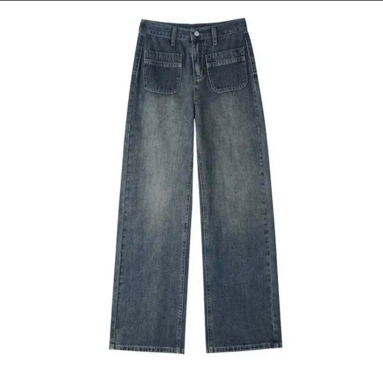 QNU454 - QUẦN JEANS SUÔNG MÀI 2 TÚI TRƯỚC