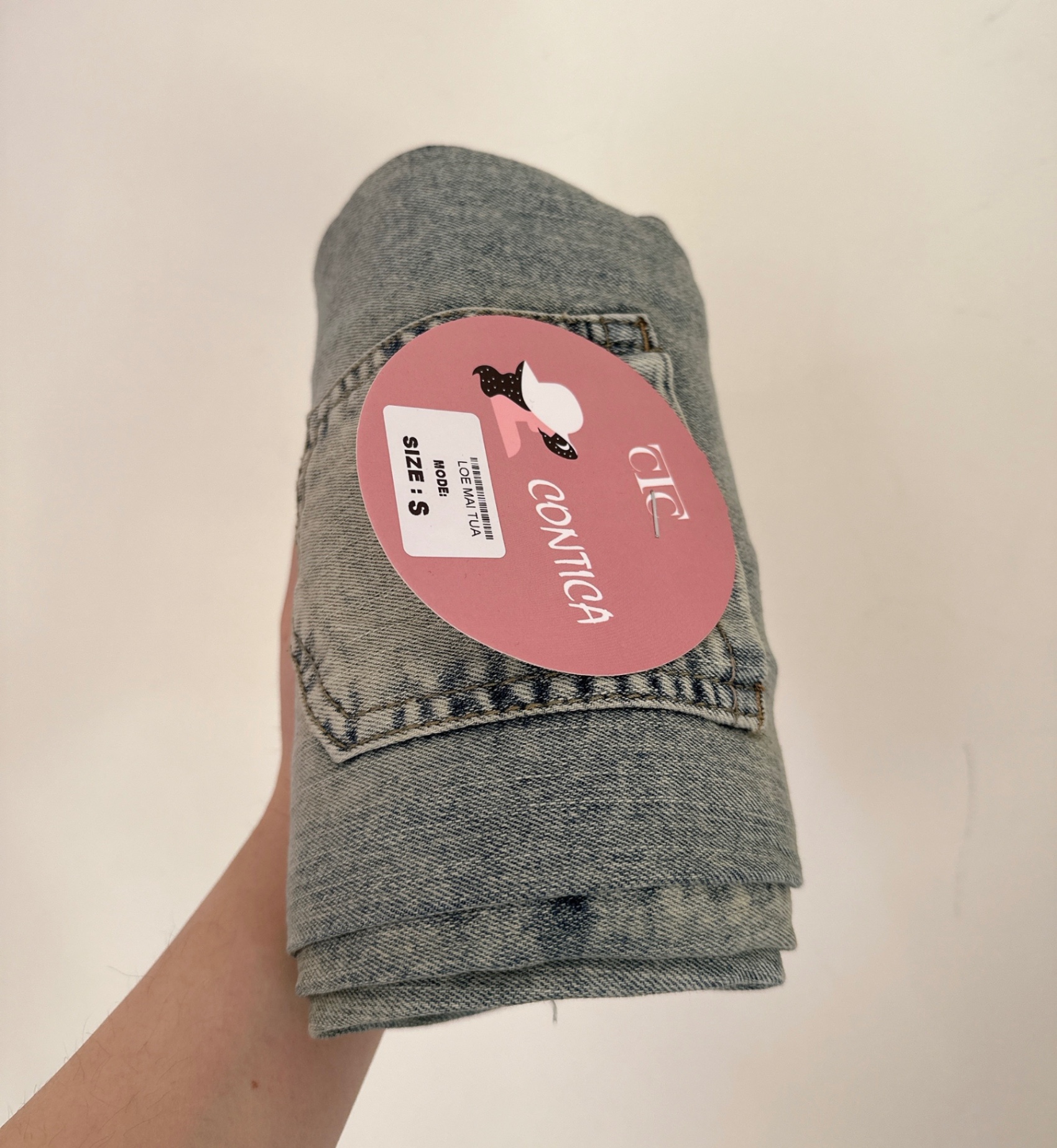 QNU461 - QUẦN JEANS LOE GIÃN MÀI TUA GẤU