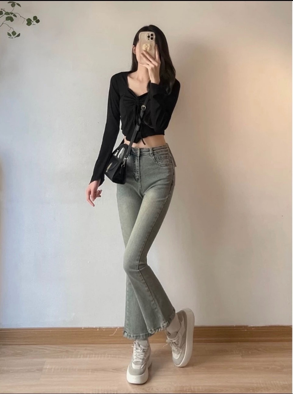 QNU461 - QUẦN JEANS LOE GIÃN MÀI TUA GẤU