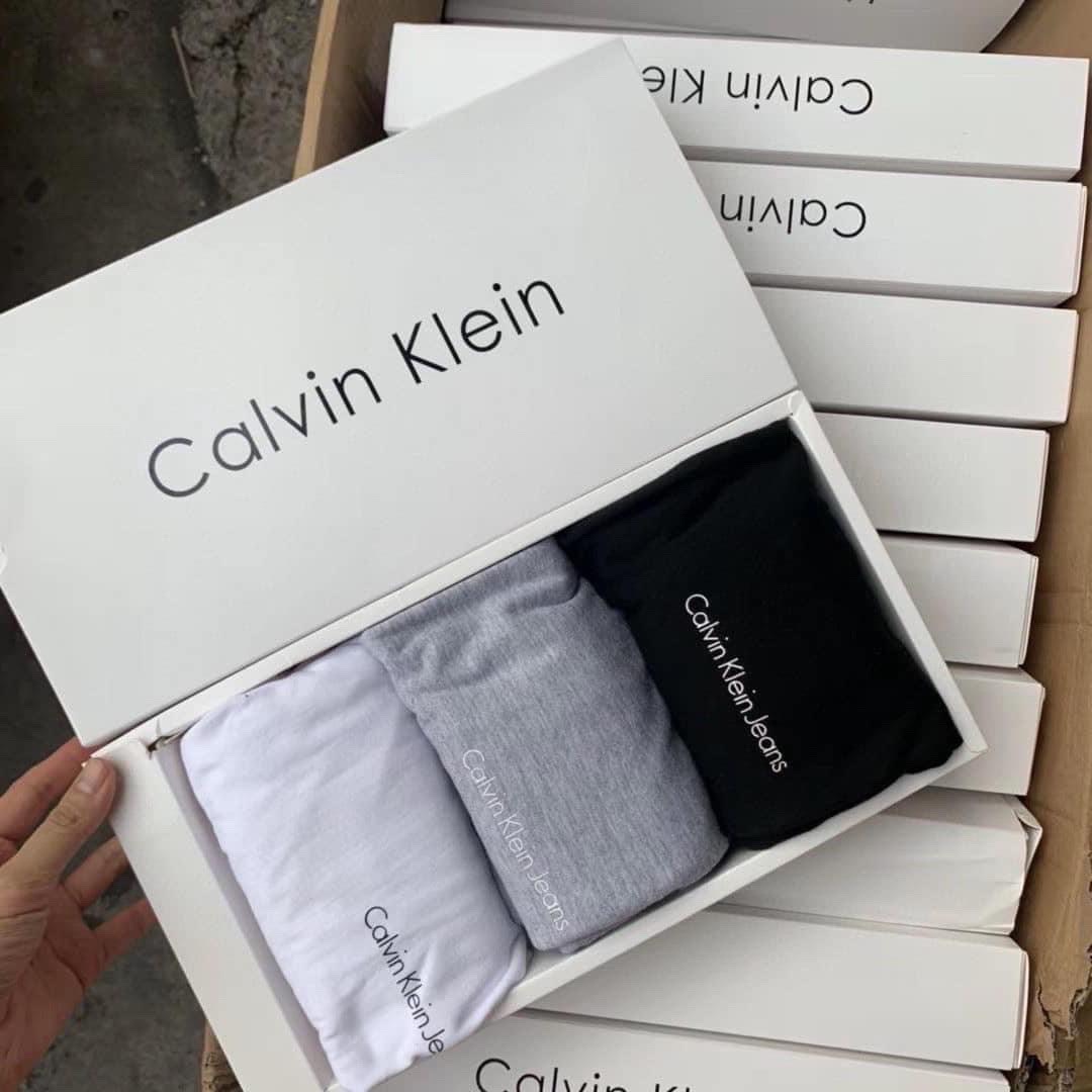 ANA123 - SET 3 ÁO THUN NAM Calvin Klein đen ghi trắng