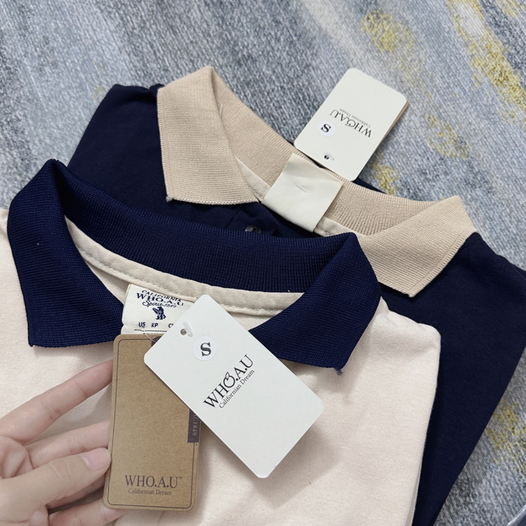 V336 - VÁY POLO SUÔNG PHỐI THAN BE THÊU GẤU W