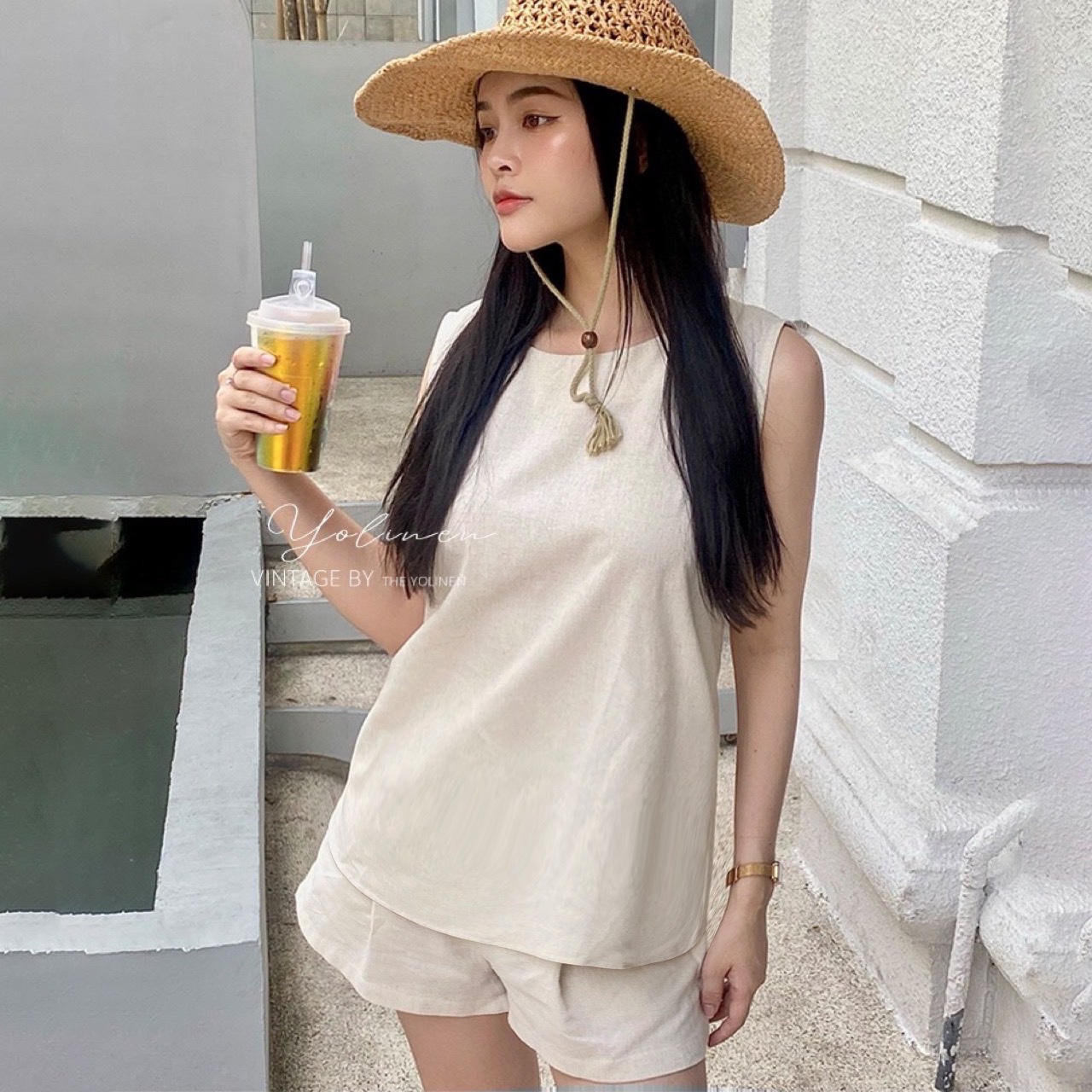 S270 - SET NỮ LIEN ÁO SÁT NÁCH CÚC SAU QUẦN SOOC