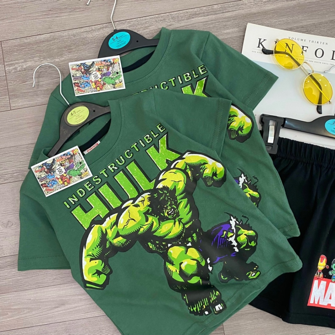 T043 - BỘ ĐÙI BÉ TRAI SIÊU NHÂN HULK XANH