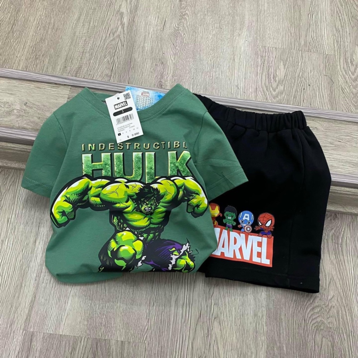 T043 - BỘ ĐÙI BÉ TRAI SIÊU NHÂN HULK XANH