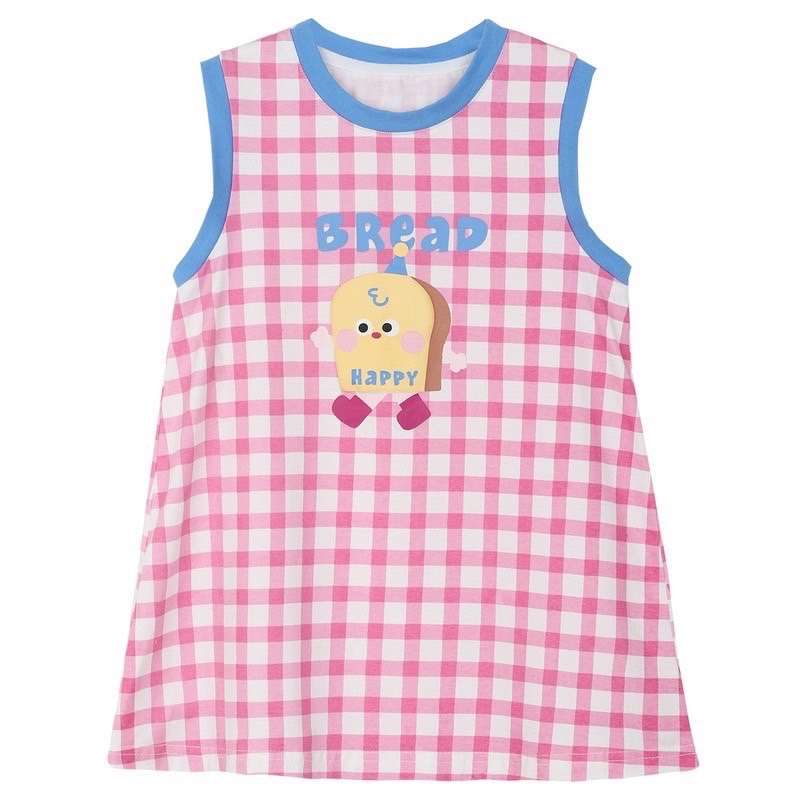 VB450 - SET 2 VÁY BÉ GÁI SÁT NÁCH KẺ HỒNG XANH CUTE