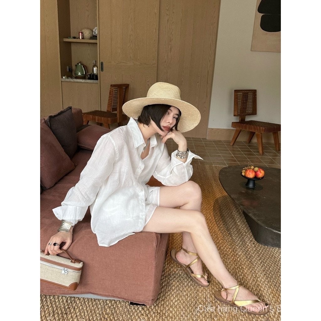 S522 - SET NỮ ĐŨI TƠ ÁO SƠ MI DÀI TAY QUẦN SOOC