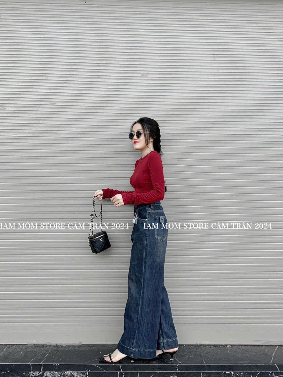 QNU504 - QUẦN JEANS SUÔNG XANH GẤU TO kèm đai M3837