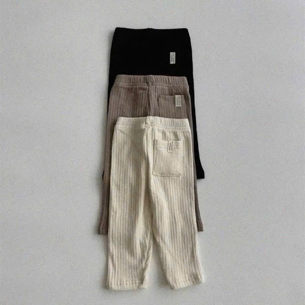 QB238 - SET 3 QUẦN LEGGING TĂM ĐŨA đen be nâu TÚI SAU