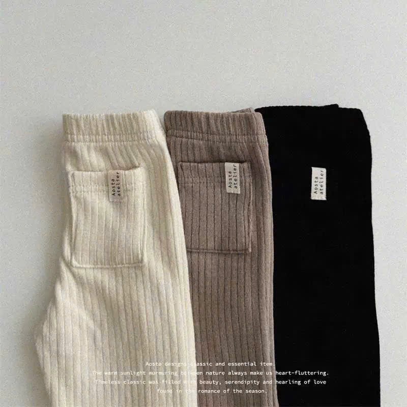QB238 - SET 3 QUẦN LEGGING TĂM ĐŨA đen be nâu TÚI SAU