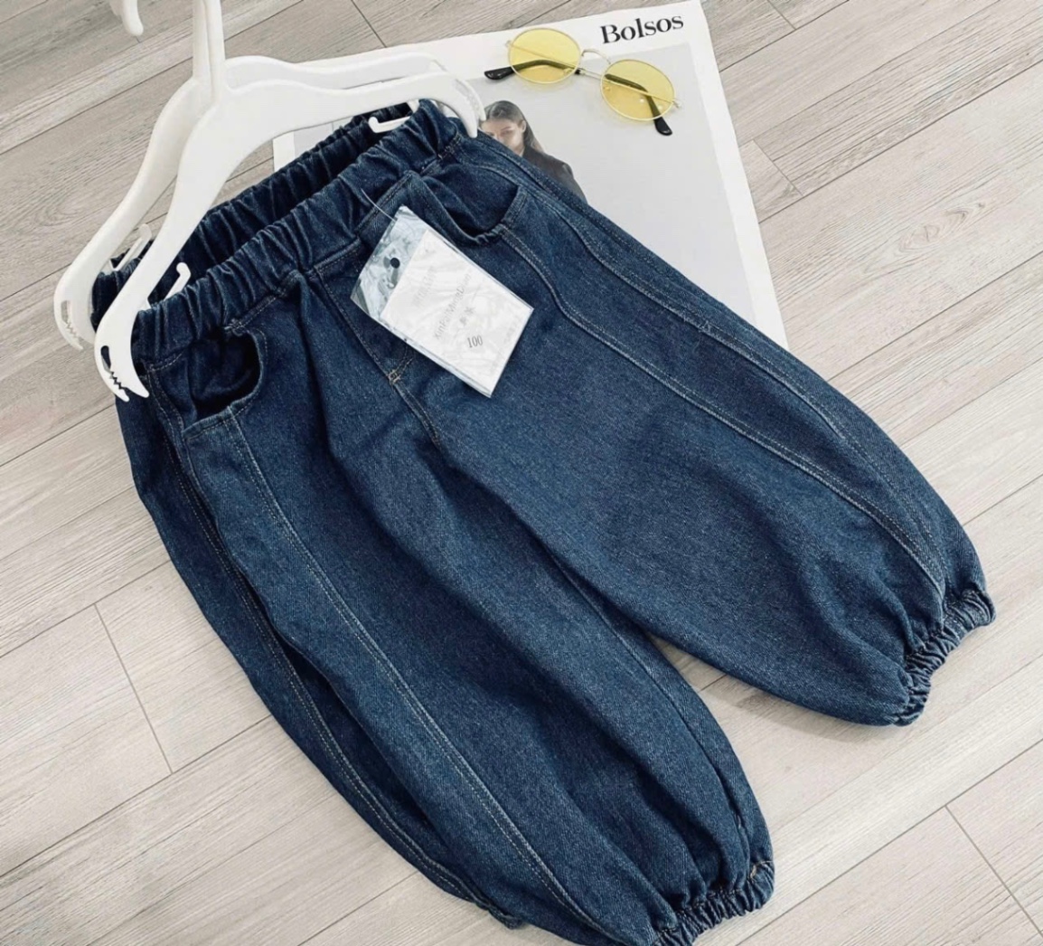 QB254 - QUẦN JEANS BÉ TRAI BOMBER GÂN SỌC