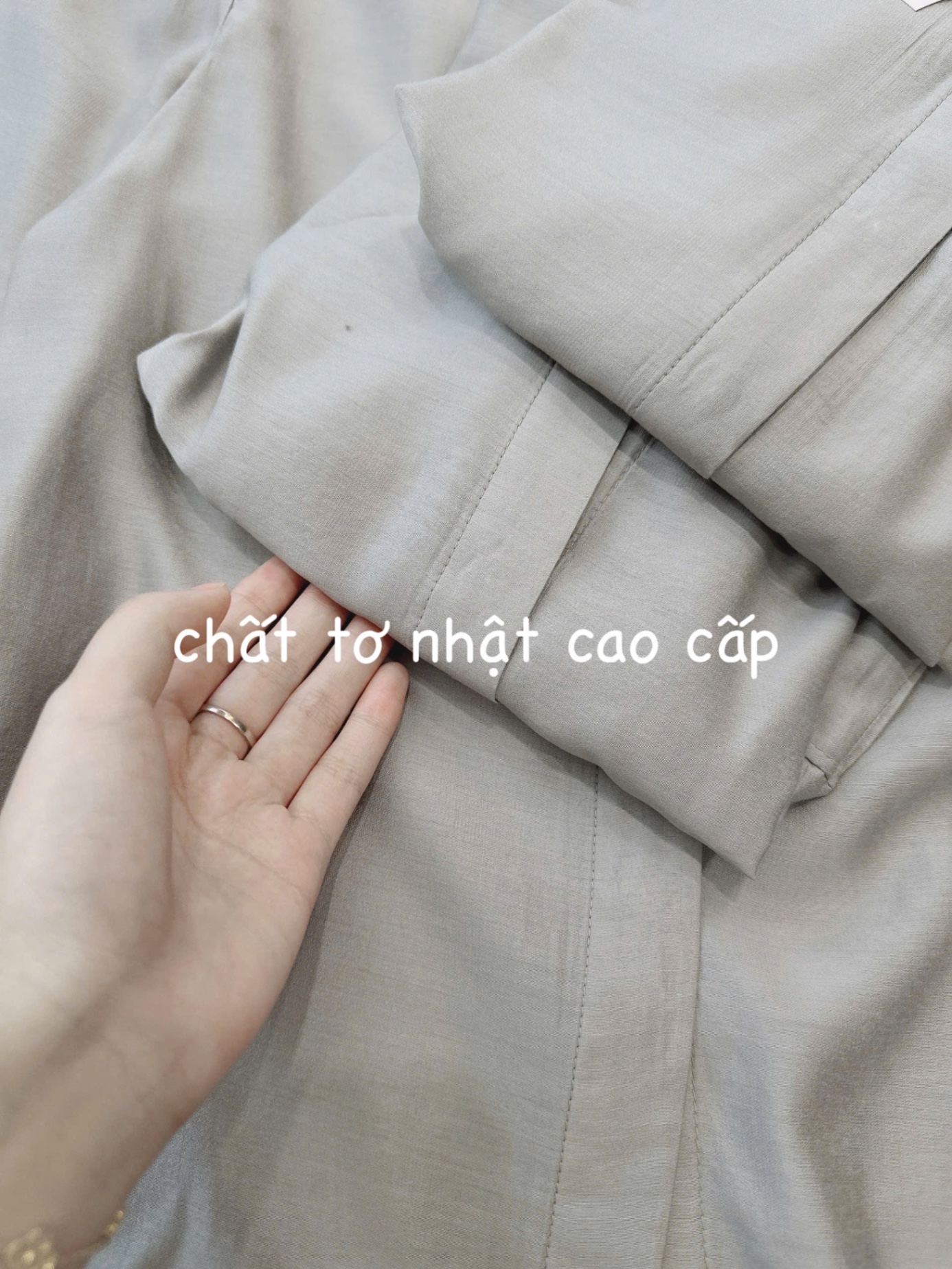 ANU036 - ÁO SƠ MI GU TƠ TẰM CỔ TÀU TAY BỒNG