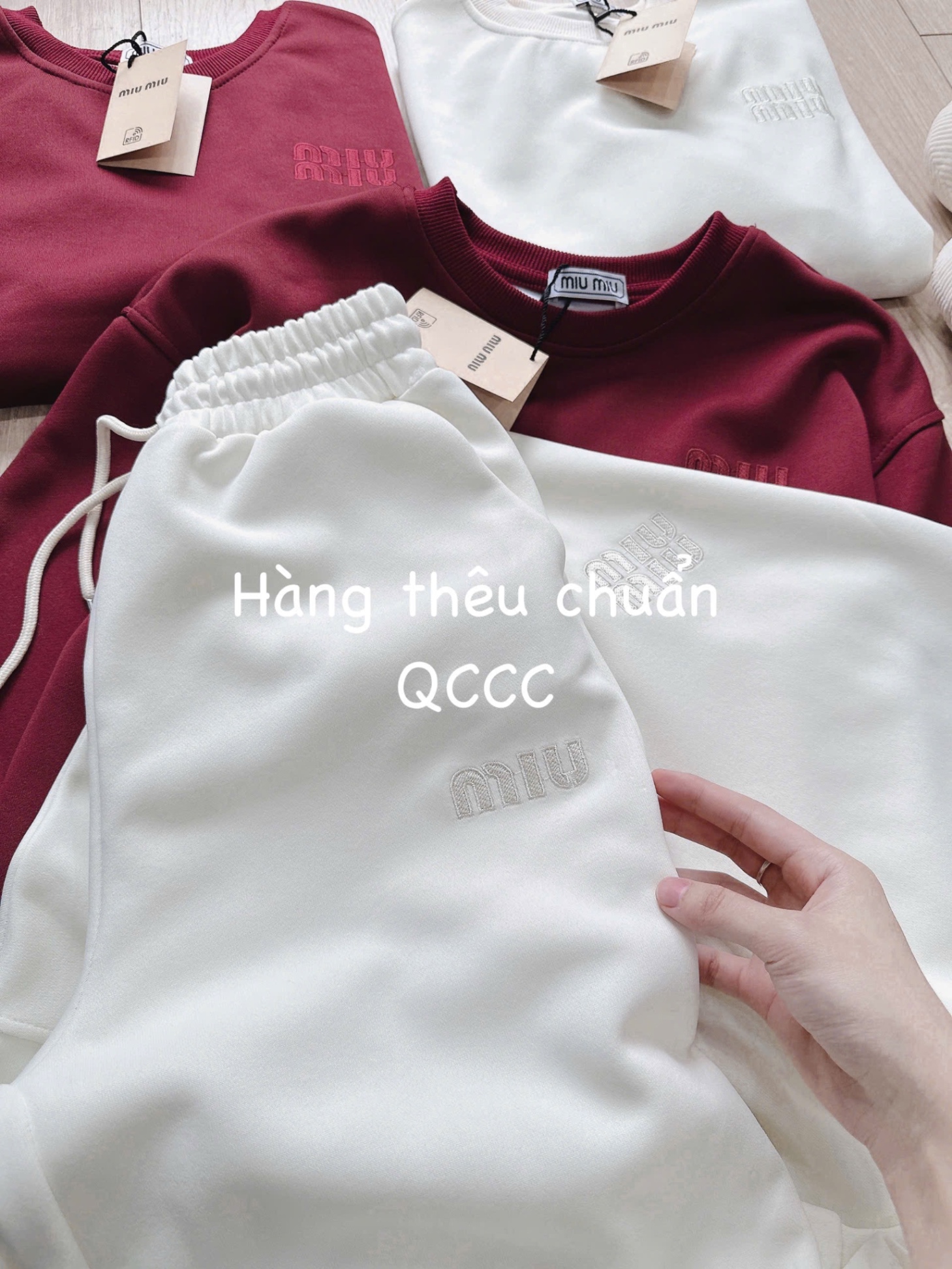 S747 - BỘ NỈ COTTON MIUMIU QUẦN SUÔNG