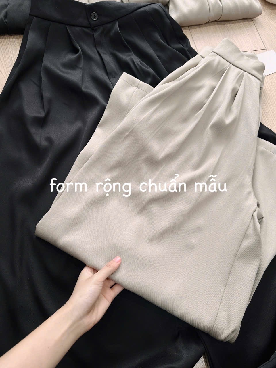 QNU529 - QUẦN CHÉO HÀN SUÔNG XẾP LY