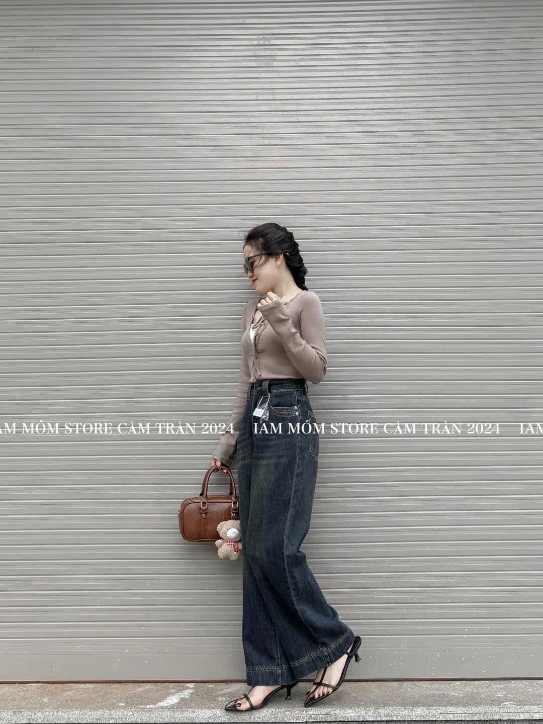 QNU533 - QUẦN JEANS SUÔNG XANH GẤU TO