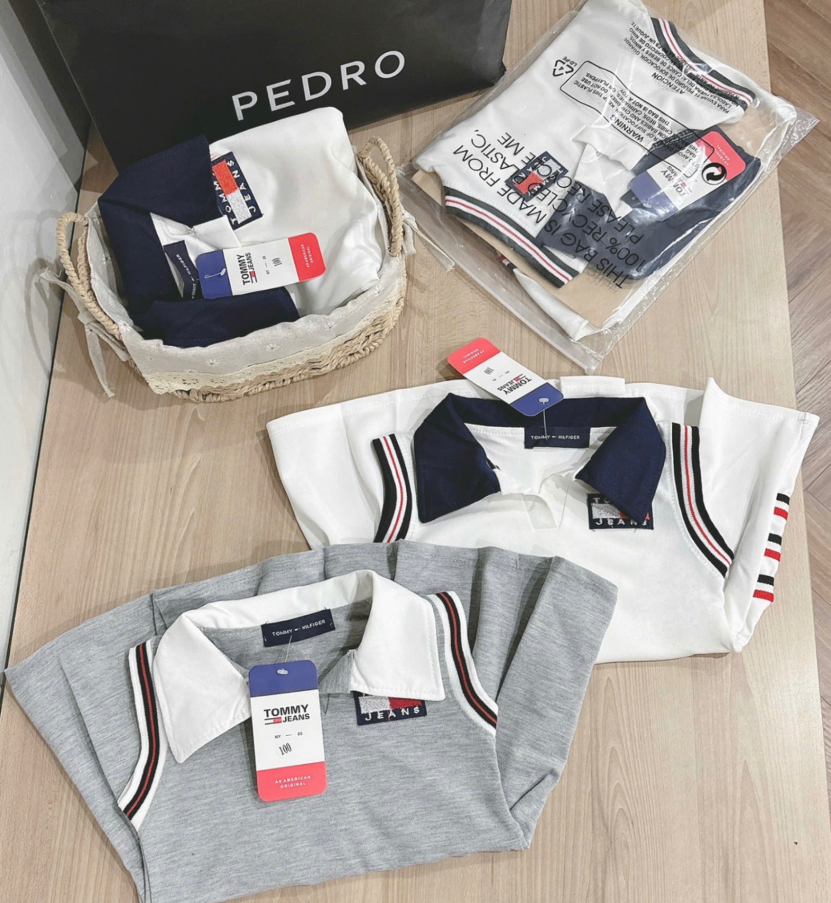 VB479 - VÁY BÉ GÁI POLO TOMMY SÁT NÁCH