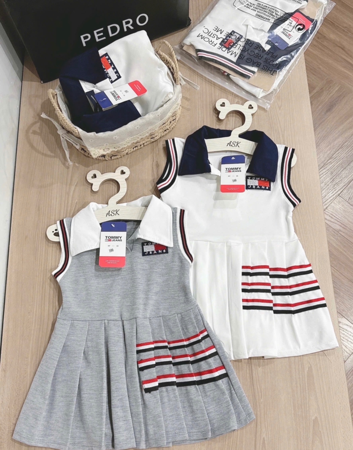 VB479 - VÁY BÉ GÁI POLO TOMMY SÁT NÁCH