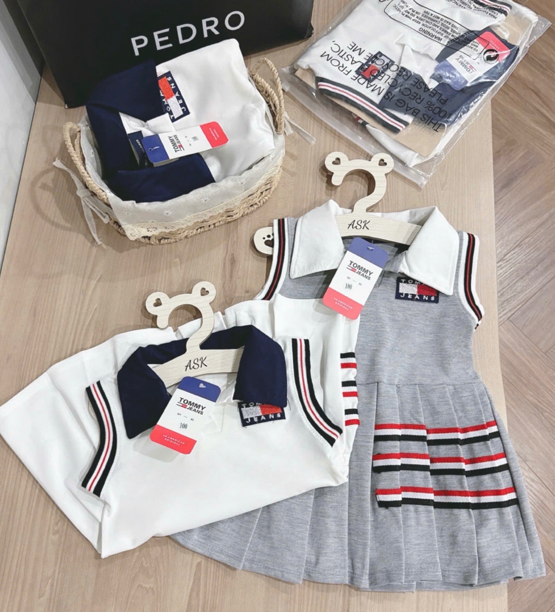 VB479 - VÁY BÉ GÁI POLO TOMMY SÁT NÁCH